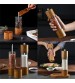 Wooden Acrylic Salt and Pepper Grinder Set, Manual Salt and Pepper Mills Wooden Shakers with Adjustable Ceramic Core Salt Grinder